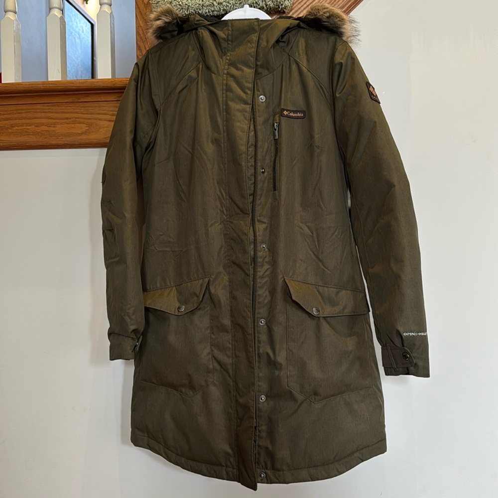 Omni heat Columbia women’s long winter coat